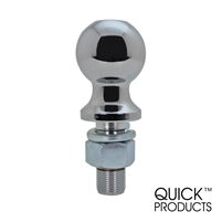 Quick Products QP-HB3014B 2-5/16" Chrome Hitch Ball - 1" Diameter x 2-1/2" Long Shank - 6,000 lbs.