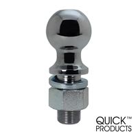 Quick Products QP-HB3016B 2-5/16" Chrome Hitch Ball - 1-1/4" Diameter x 2-1/2" Long Shank - 12,000 lbs.