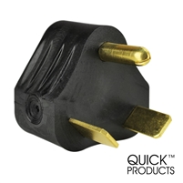 Quick Products QP-RV053 Triangle Adapter Plug - 30A Male to 15A Female