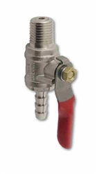 Brass Shutoff 1/4" barb w/ Check Valve