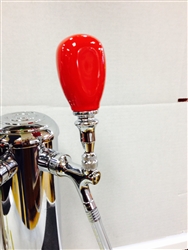 Faucet Handle Ceramic 5" red