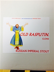 Old Rasputin clone Imperial Stout