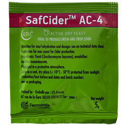SAFCIDER AC-4 CIDER YEAST 5 GRAM