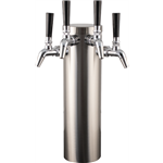 InterTap Brushed Stainless Quad Tap Tower