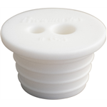 Stopper Silicone  6.5 Drilled 2 hole