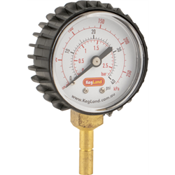 Push-In Pressure Gauge (0-40 psi)