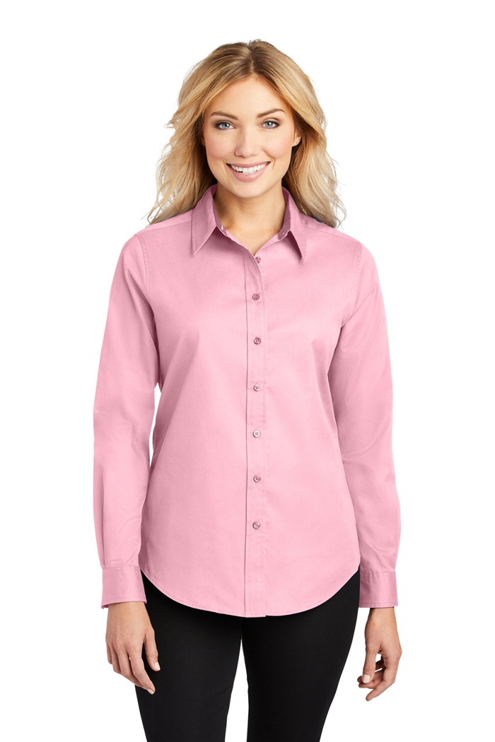ATF Pink Port AuthorityÂ® Ladies Long Sleeve Easy Care Shirt