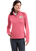 CBP Ladies Sport-Wick Stretch 1/2 Zip Pullover - Pink
