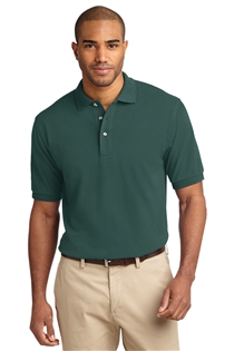 Cotton Polo Shirt w/USMS Seal-Mono in Dk Green, Small