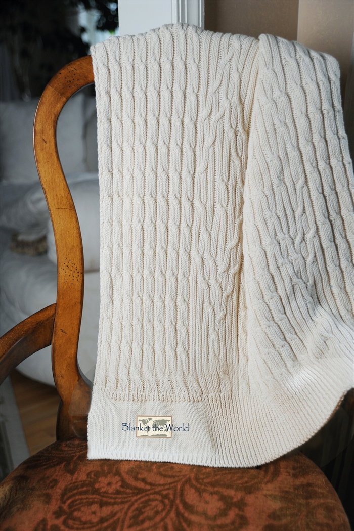 USMSA Cable Knit Throw