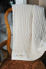 FBI Embroidered Cable Knit Throw