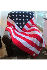 FBI American Flag Knit Throw
