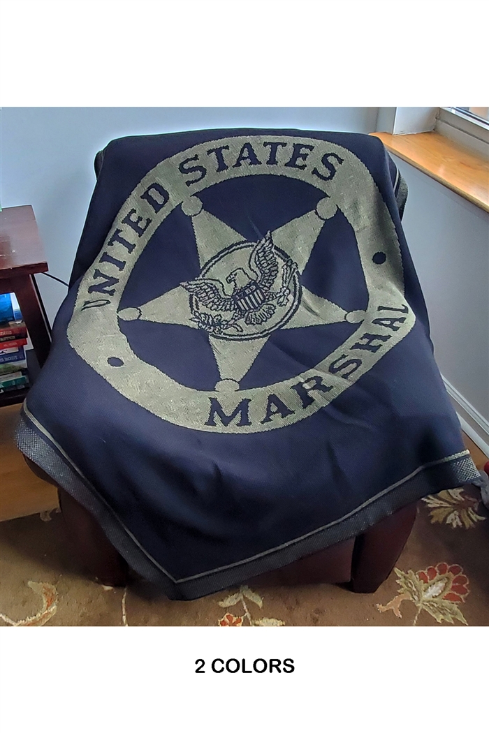 USMS Badge OD Knit Throw