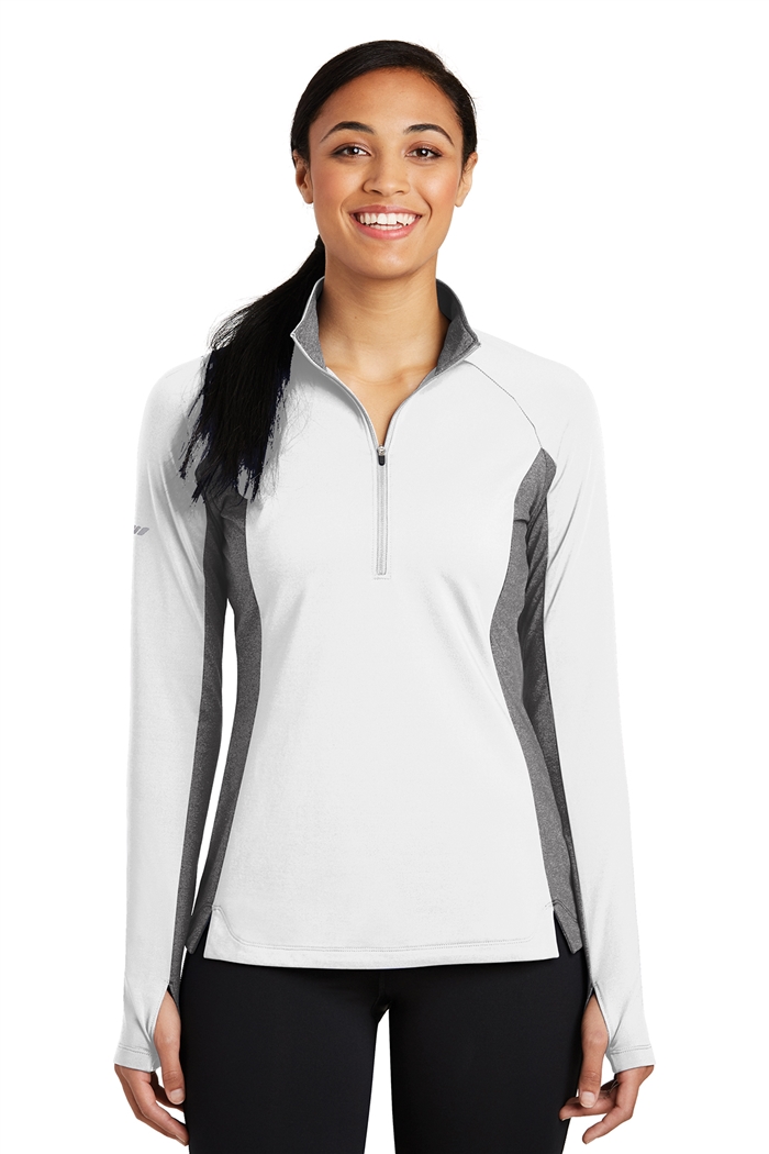 ATF Ladies Sport-Wick&#194;&#174; Stretch Contrast 1/2-Zip Pullover