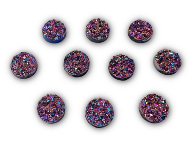 Badge Reel Button Cover- Birthday Party Druzy (Pack of 10)