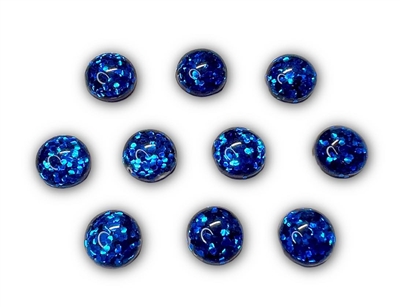 Badge Reel Button Cover-Dark Blue Glitter (Pack of 10)