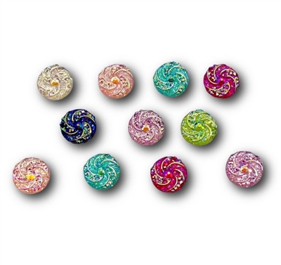 Badge Reel Button Cover-Fancy Donuts (Pack of 10)