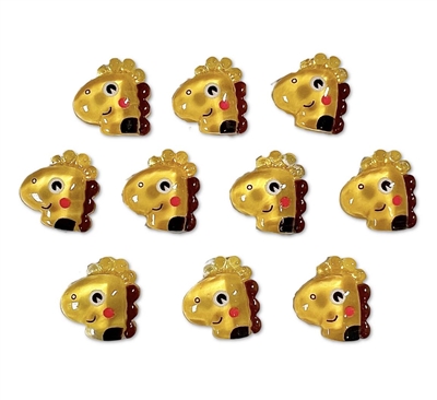 Badge Reel Button Cover - Giraffe (Pack of 10)