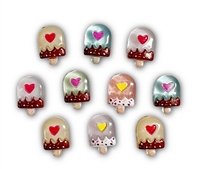 Badge Reel Button Cover - Ice Cream (Pack of 10)