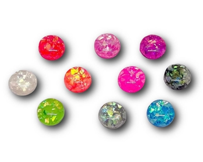 Badge Reel Button Cover-Bright Iridescent (Pack of 10)