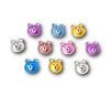 Badge Reel Button Cover-Multi Color Bear (Pack of 10)