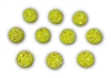 Badge Reel Button Cover- Neon Yellow Druzy (Pack of 10)
