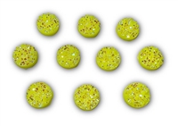 Badge Reel Button Cover- Neon Yellow Druzy (Pack of 10)