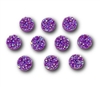 Badge Reel Button Cover-Purple Druzy (Pack of 10)