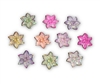 Badge Reel Button Cover-Star Flowers (Pack of 10)