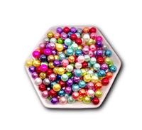 Pearl 10MM Badge Reel Beads (Pack of 10)