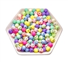 Pastel Smiley Face 10MM Badge Reel Beads (Pack of 10)
