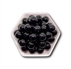 Solid Black 20MM Bubblegum Beads (Pack of 3)