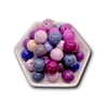 Dark Solids 20MM Bubblegum Beads (Pack of 3)