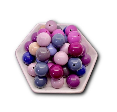 Dark Solids 20MM Bubblegum Beads (Pack of 3)