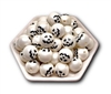 White Pumpkin 20MM Bubblegum Beads (Pack of 3)