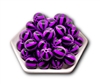 Purple/Black Melon 20MM Bubblegum Beads (Pack of 3)