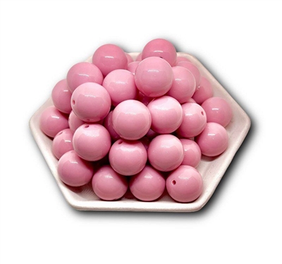 Solid Dusty Pink 20MM Bubblegum Beads (Pack of 3)