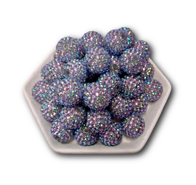 Luna Rhinestone 20MM Bubblegum Beads (Pack of 3)