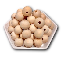 Wood 20MM Bubblegum Beads (Pack of 3)