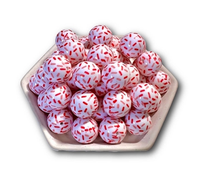 Valentine Sprinkles 20MM Bubblegum Beads (Pack of 3)