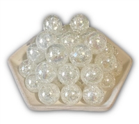 Clear Cracked 20MM Bubblegum Beads (Pack of 3)