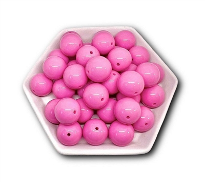 Solid Light Pink 20MM Bubblegum Beads (Pack of 3)