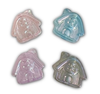 Pastel Gingerbread House Beads (Pack of 4)