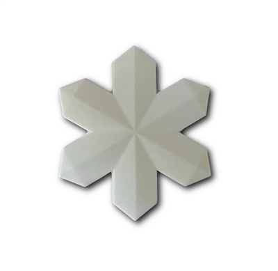 WHITE Snowflake Silicone Bead