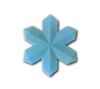 BLUE Snowflake Silicone Bead