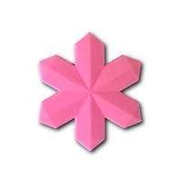 PINK Snowflake Silicone Bead