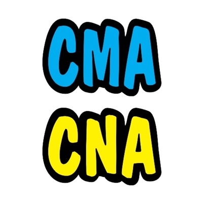 Badge Reel CNA / CMA (Certified Nursing/Medical Assistant) NO HOLE