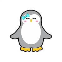 Badge Reel Penguin NO HOLE