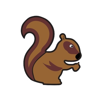 Badge Reel Squirrel NO HOLE