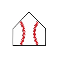 Badge Reel Baseball Home Plate NO HOLE